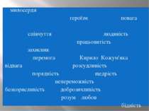 милосердя перемога непереможність захисник працьовитість Доб ро зич ли вість ...