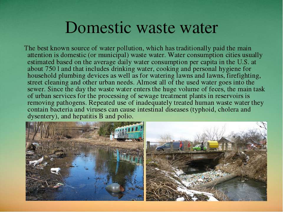 How Does Domestic Waste Cause Water Pollution