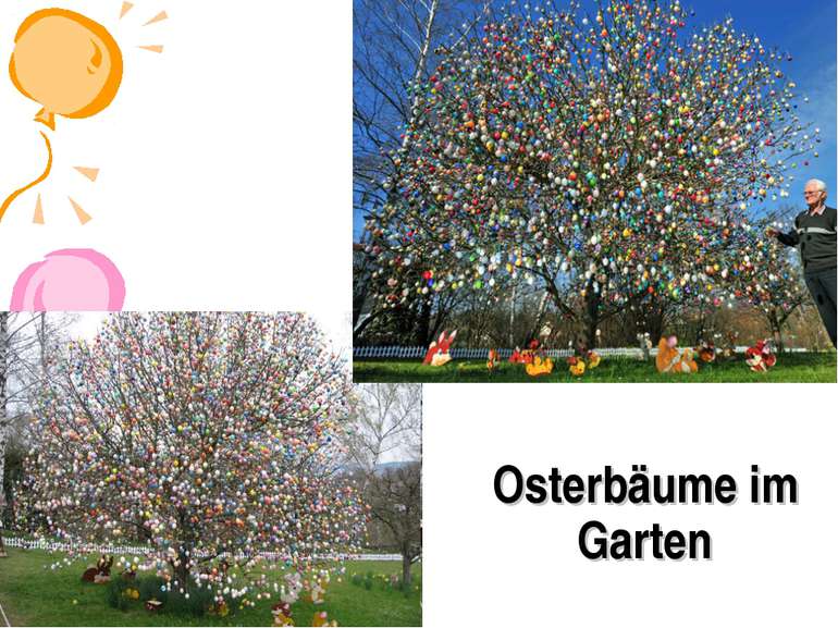 Osterbäume im Garten