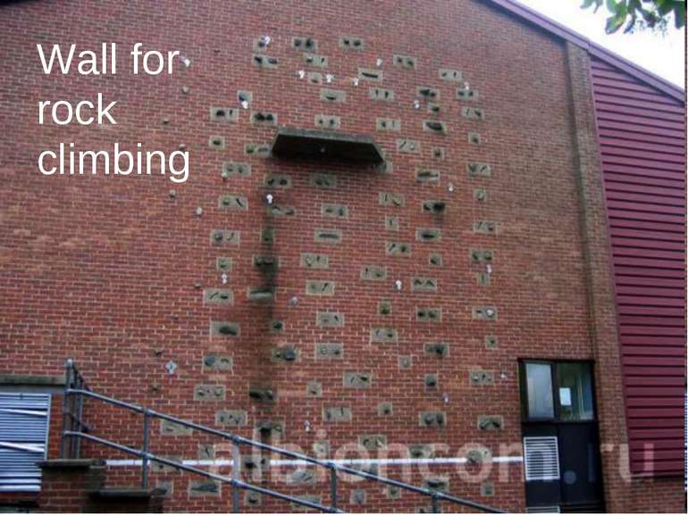 Wall for rock climbing