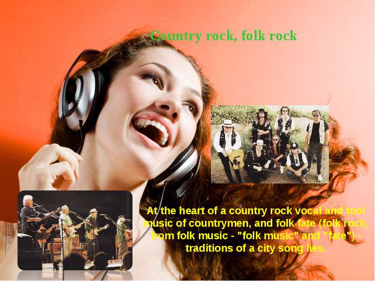 Country rock, folk rock At the heart of a country rock vocal and tool music o...