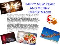 HAPPY NEW YEAR AND MERRY CHRISTMAS!!! New Year in Britain is celebrated on Ja...
