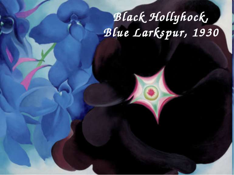 Black Hollyhock, Blue Larkspur, 1930