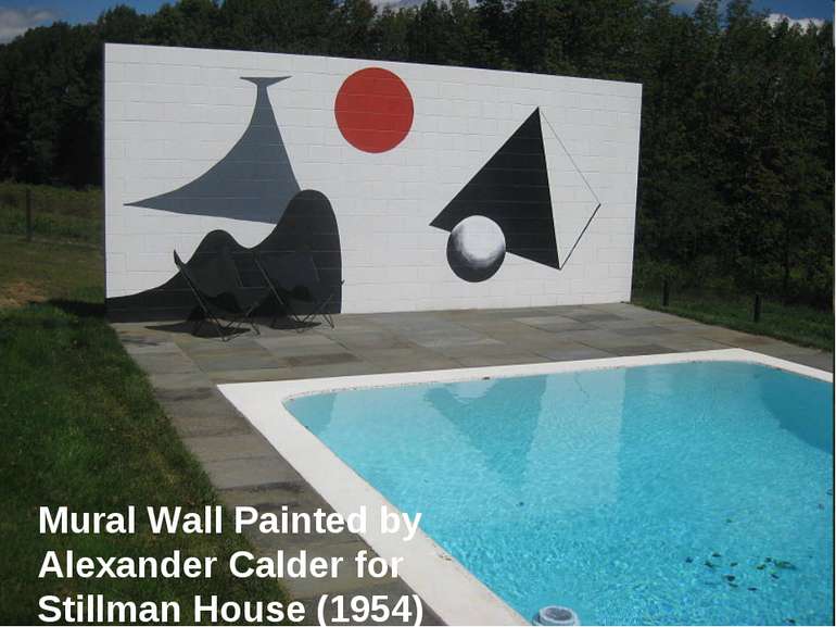 Mural Wall Painted by Alexander Calder for Stillman House (1954)