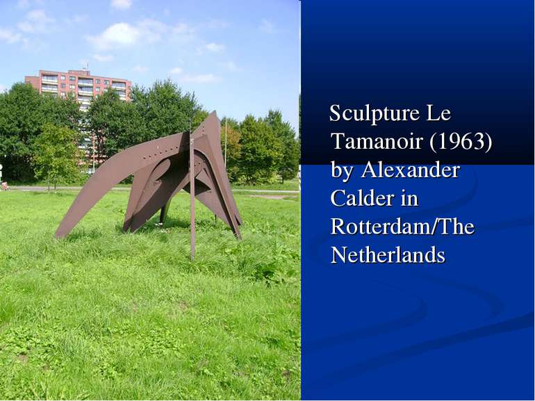 Sculpture Le Tamanoir (1963) by Alexander Calder in Rotterdam/The Netherlands