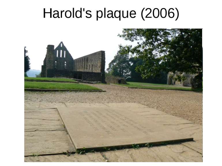 Harold's plaque (2006)