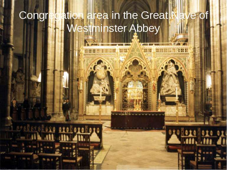 Congregation area in the Great Nave of Westminster Abbey