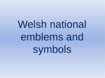 Welsh national emblems and symbols tional