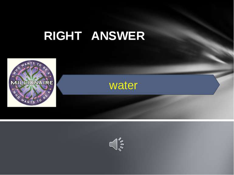 RIGHT ANSWER water