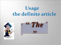 Usage of Definite Article "THE"