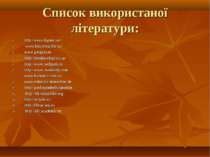 Список використаної літератури: http://news.bigmir.net www.bukovina.biz.ua ww...
