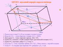 P R Q 1. Проектуємо точки P, Q, R на площину нижньої основи Р1 (Q1) (R1) O O1...