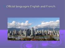 Official languages English and French.