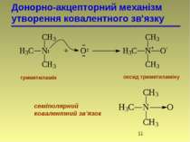 Донорно-акцепторний механізм утворення ковалентного зв'язку триметиламін окси...