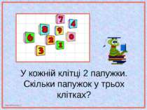 У кожній клітці 2 папужки. Скільки папужок у трьох клітках? http://aida.ucoz.ru