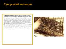 Тунгуський метеорит Тунгу ський метеори т — великий метеорит, що впав 30 черв...