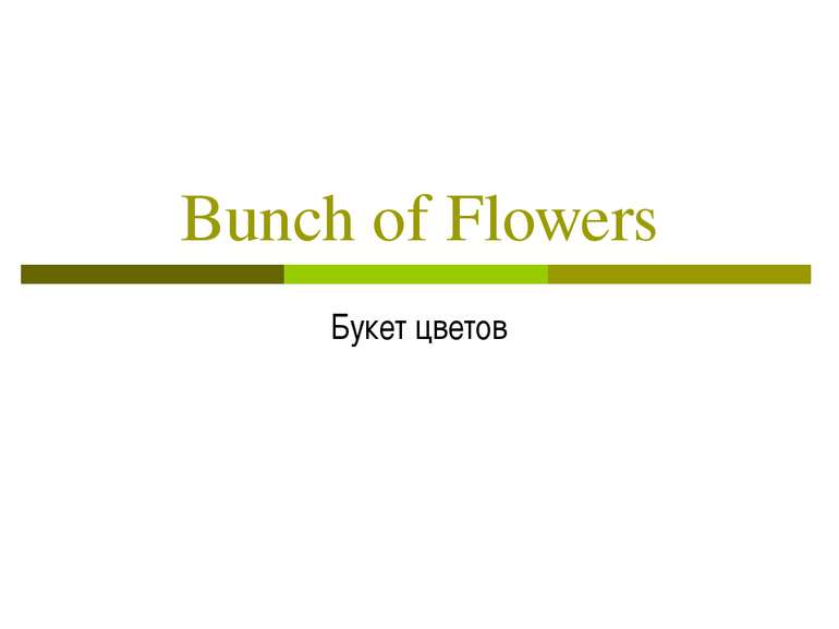 Bunch of Flowers Букет цветов