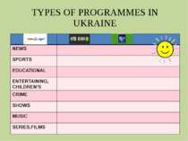 TYPES OF PROGRAMMES IN UKRAINE NEWS SPORTS EDUCATIONAL ENTERTAINING, CHILDREN...