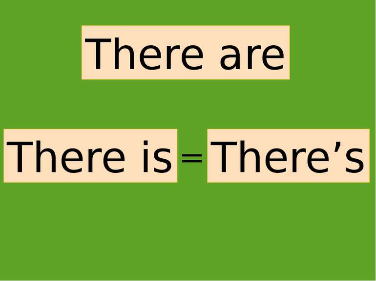 There are There is There’s =