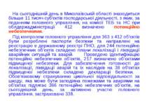 На сьогоднішній день в Миколаївській області знаходиться більше 11 тисяч суб'...