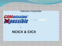 Зовнішні ініціативи: Зовнішні ініціативи: NCICX & CICX OGX