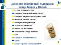 ELENA (EIB+KfW+CEB) European Energy Efficiency Facility European Regional Dev...