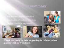 Project summary: The students’ progress at school; Equalization of students’ ...