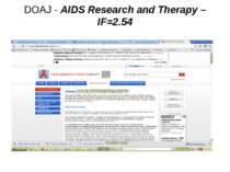 DOAJ - AIDS Research and Therapy – IF=2.54 (с) Інформатіо, 2011