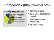 (с) Інформатіо, 2010 Compendex (http://www.ei.org) 5600 журналів 11.3 млн. ре...