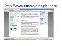 http://www.emeraldinsight.com (с) Інформатіо, 2011