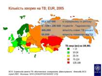 Кількість хворих на TB; EUR, 2005 ВОЗ Боротьба проти ТВ: обстеження, плануван...
