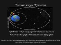 Третій закон Кеплера Квадрати сидеричних періодів обертання планет відносятьс...