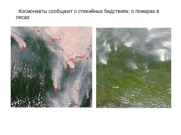 Космонавти повідомляють про стихійні лиха: про пожежі в лісах