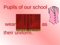 Pupils of our school wear waistcoats as their uniform.