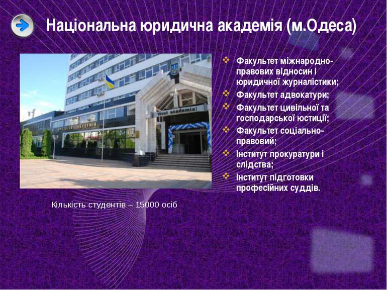 Національна юридична академія (м.Одеса) Факультет міжнародно-правових відноси...