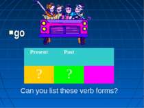 go Can you list these verb forms? Present Past ? ?