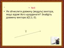 . №8 Як обчислити довжину (модуль) вектора, якщо відомі його координати? Знай...