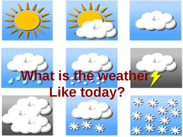 What is the weather Like today?
