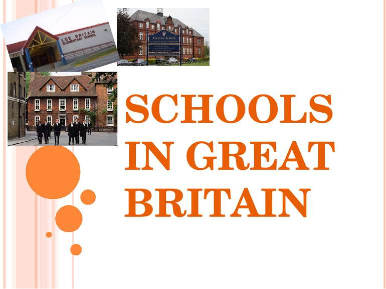 SCHOOLS IN GREAT BRITAIN