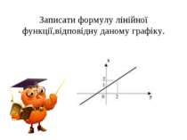 Записати формулу лінійної функції,відповідну даному графіку.