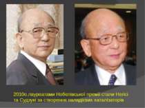 2010о.лауреатами Нобелівської премії стали Негісі та Судзукі за створення пал...