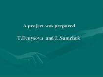 А project was prepared Т.Denysova and L.Samchuk