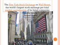 The New York Stock Exchange on Wall Street, the world's largest stock exchang...