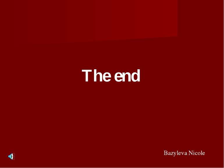 The end Bazyleva Nicole
