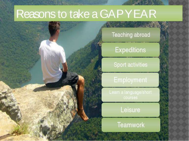 Reasons to take a GAP YEAR