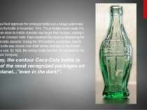 Chapman Root approved the prototype bottle and a design patent was issued on ...