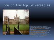 One of the top universities Academically Cambridge ranks as one of the top un...