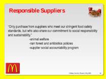 O’Malley, Ouellette, Plourde, & Roy 2009 * Responsible Suppliers “Only purcha...