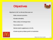 O’Malley, Ouellette, Plourde, & Roy 2009 * Objectives Objectives for 2007 and...