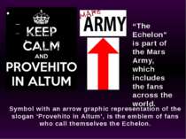 Symbol with an arrow graphic representation of the slogan ‘Provehito in Altum...